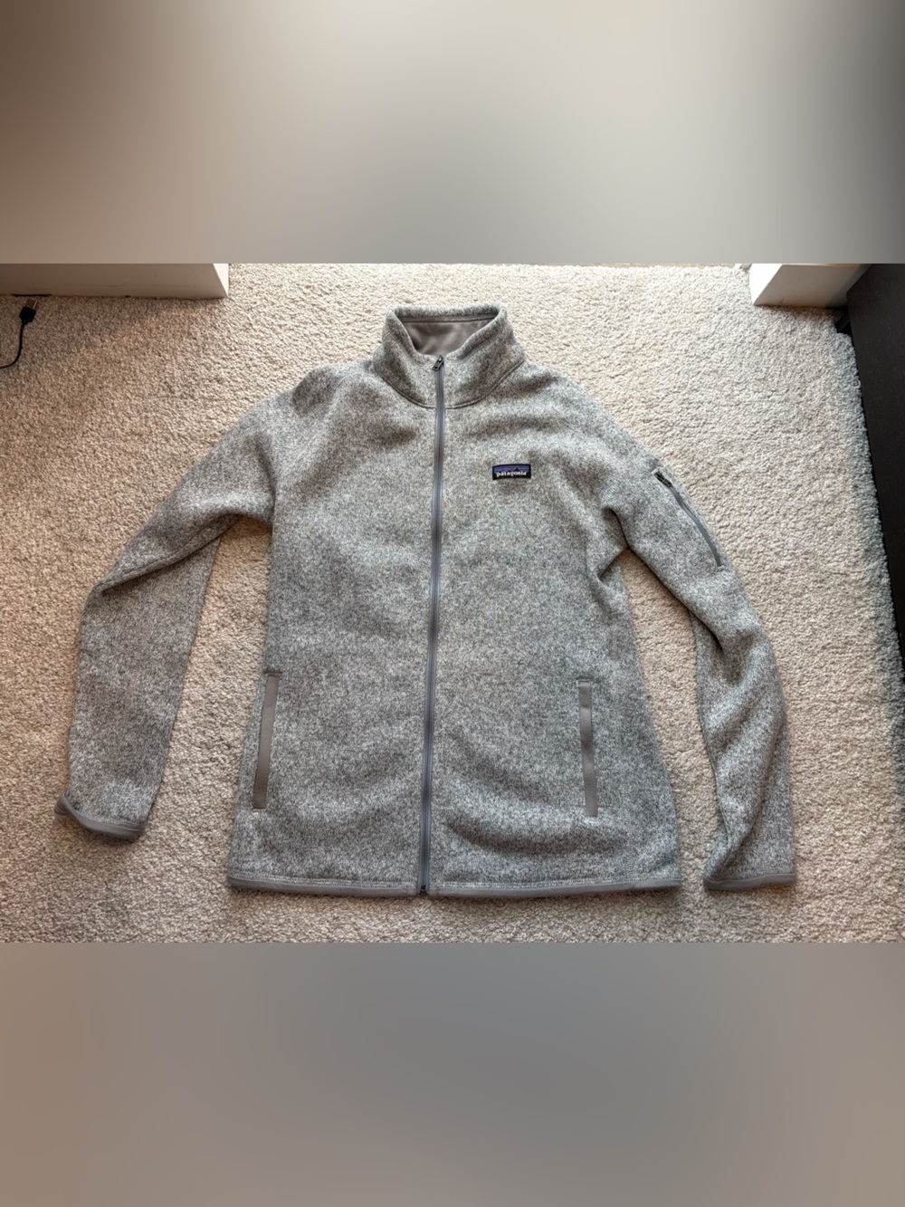Patagonia Women's Heather Gray Full-Zip Teddy Jacket